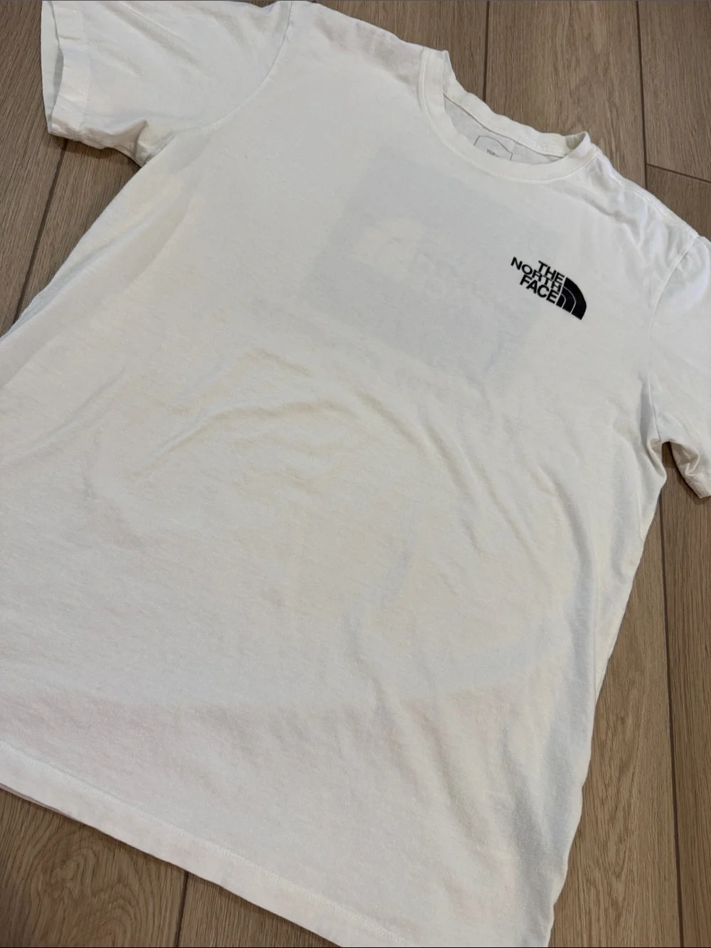 The North Face Shirt Mens L White Logo Graphic Tee Outdoor Hike Explore